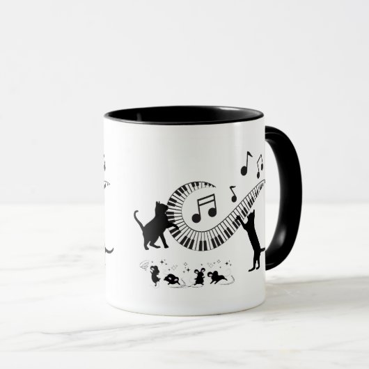 Jazz Cats | Piano | Koffie-Mok Mok (Voorkant rechts)