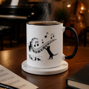 Jazz Cats Piano Koffie-Mok Mok