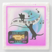 Jazz Cats | Piano Stone Onderzetter (Voorkant)