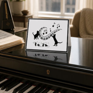 Jazz Cats Piano Vouwkaart Notitiekaartje
