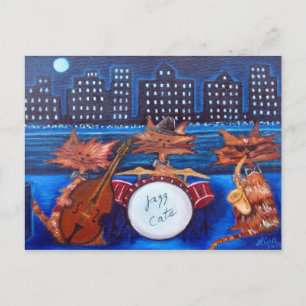 Jazz Cats Post Card Briefkaart