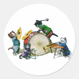 Jazz Cats Ronde Sticker