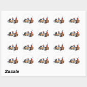 Jazz Cats Ronde Sticker (Vel)