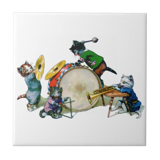 Jazz Cats Tegeltje (Voorkant)
