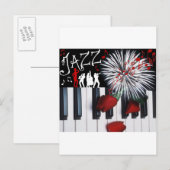 JAZZ CELEBRATION UITNODIGING BRIEFKAART (Voorkant / Achterkant)