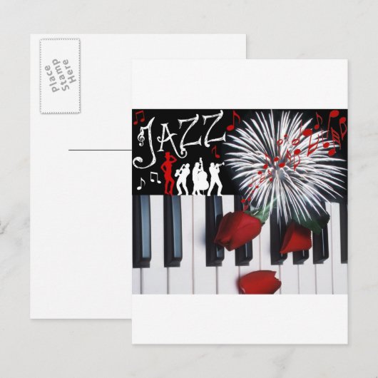 JAZZ CELEBRATION UITNODIGING BRIEFKAART (Voorkant / Achterkant)