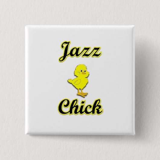 Jazz Chick Vierkante Button 5,1 Cm (Voorkant)