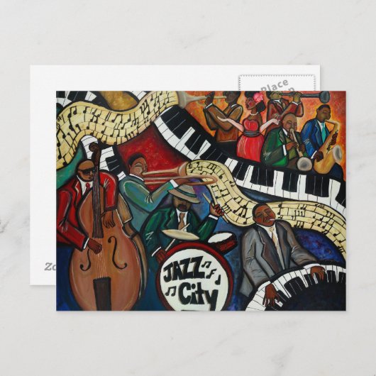 Jazz City Briefkaart (Voorkant / Achterkant)