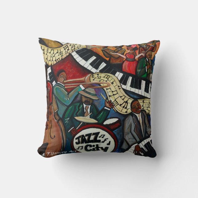 Jazz City Pillow Kussen (Voorkant)