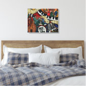 Jazz City Stretched Canvas Print (Insitu (Slaapkamer))