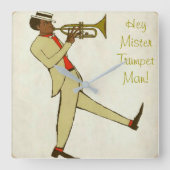 Jazz Clock Vierkante Klok (Voorkant)