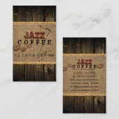 Jazz Coffee Shop Music Visitekaartje (Voorkant / Achterkant)