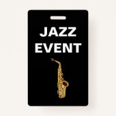 Jazz Concert or Event Staff ID Badge (Voorkant)