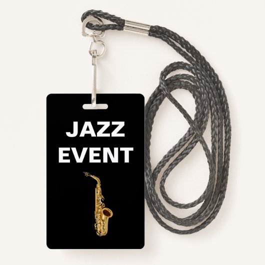 Jazz Concert or Event Staff ID Badge (Voorkant met draagriem)