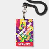 JAZZ CORPORATE MEDIA ID EVENEMENTENPAS BADGE (Voorzijde met lanyard)