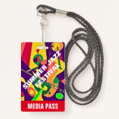 JAZZ CORPORATE MEDIA ID EVENEMENTENPAS BADGE (Voorkant met draagriem)