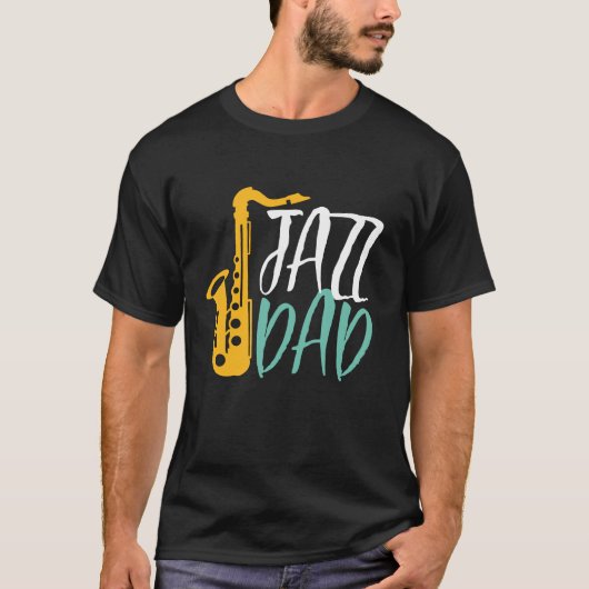 Jazz Dad Cool  Saxophone Player Father T-shirt (Voorkant)