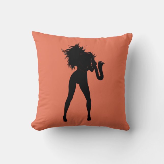 Jazz Dame Worp Kussen Kies Kleur (Voorkant)