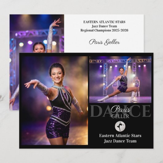 Jazz Dance Autogram Comp Kaart Competitie Kaarten (Voorkant / Achterkant)