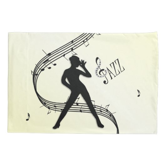 Jazz Dance Gele Muziek  Kussensloop (Achterkant)