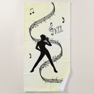Jazz Dance Gele Muziek Strandlaken