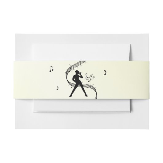 Jazz Dance Gele Muziek Uitnodigingen Wikkel (Voorkant Voorbeeld)