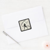 Jazz Dance Gold Music Vierkante Sticker (Envelop)