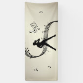 Jazz Dance Golden Music Banner (Verticaal)