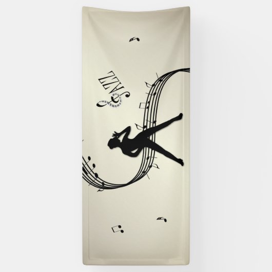 Jazz Dance Golden Music Banner (Verticaal)