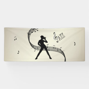 Jazz Dance Golden Music Banner