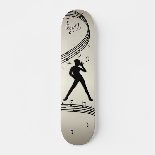 Jazz Dance Golden Music Skateboard (Voorkant)