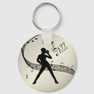 Jazz Dance Golden Music Sleutelhanger