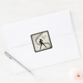 Jazz Dance Golden Music Square Sticker (Envelop)