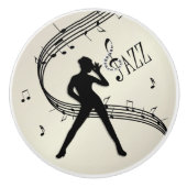 Jazz Dance Gouden Keramische Knop (Voorkant)