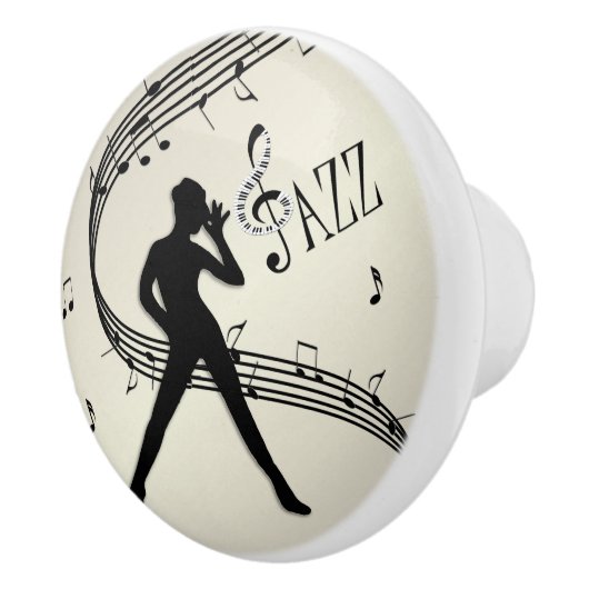 Jazz Dance Gouden Keramische Knop (Rechts)