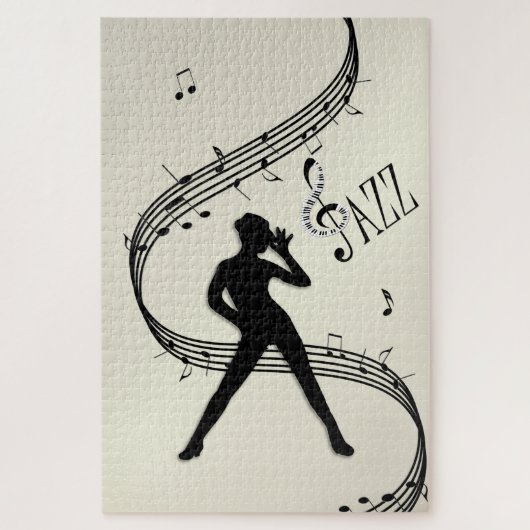Jazz Dance Gouden Muziek Jigsaw Puzzel (Verticaal)