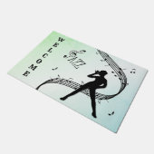 Jazz Dance Green Music Deurmat (Schuin)