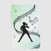 Jazz Dance Green Music Golfhanddoek (Voorkant)