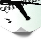 Jazz Dance Green Music Poster (Hoek)