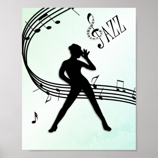 Jazz Dance Green Music Poster (Voorkant)