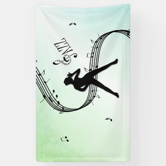 Jazz Dance Green Music Spandoek (Verticaal)