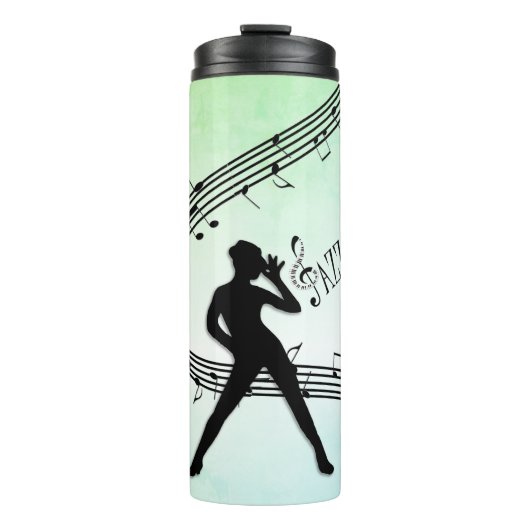 Jazz Dance Green Music Thermosbeker (Voorkant)