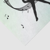 Jazz Dance Green Music Tissuepapier (Detail)
