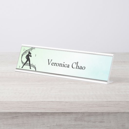 Jazz Dance Green Personal Bureau Naambordje (Voorkant)