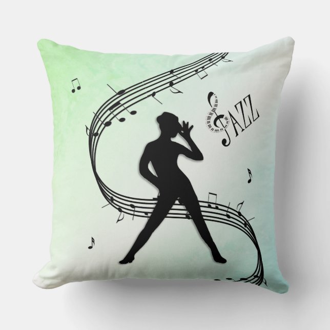 Jazz Dance Groen   Kussen (Voorkant)