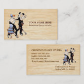 Jazz Dance Instructor Business Card Template Visitekaartje (Voorkant / Achterkant)