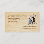 Jazz Dance Instructor Business Card Template Visitekaartje (Achterkant)