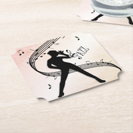 Jazz Dance Kartonnen Onderzetters (Gekanteld)