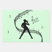 Jazz Dance Mint Muziek Inpakpapier Vel (Voorkant 3)