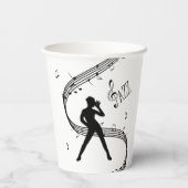 Jazz Dance Music Paper Cups Papieren Bekers (Achterkant)